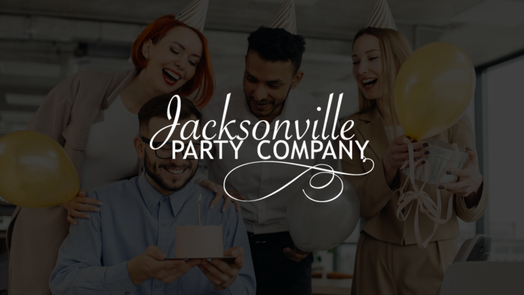 A festive party scene with colorful balloons, streamers, and a lively atmosphere, suggesting a celebration or event.